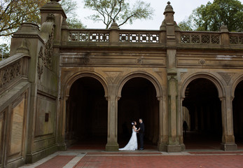 Fototapeta na wymiar wedding in Central park