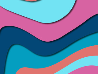 3D abstract paper art style, design layout for business presentations, flyers, posters, prints, decoration, cards, brochure cover.