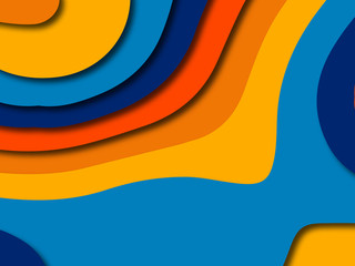 3D abstract paper art style, design layout for business presentations, flyers, posters, prints, decoration, cards, brochure cover.