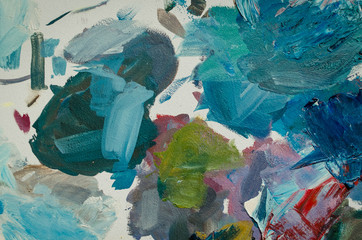 Texture mixed oil paints in different colors