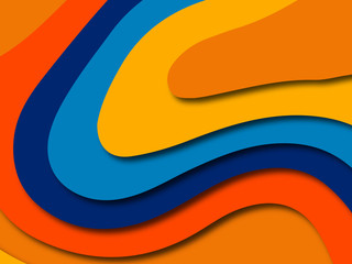 3D abstract paper art style, design layout for business presentations, flyers, posters, prints, decoration, cards, brochure cover.