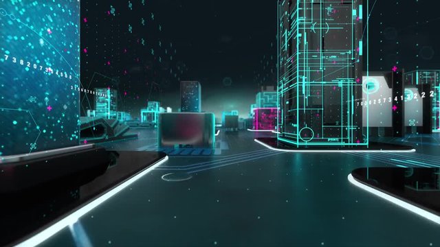 Optimization with digital technology concept