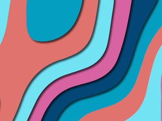 3D abstract paper art style, design layout for business presentations, flyers, posters, prints, decoration, cards, brochure cover.