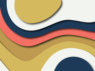 3D abstract paper art style, design layout for business presentations, flyers, posters, prints, decoration, cards, brochure cover.