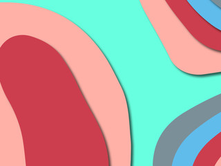 3D abstract paper art style, design layout for business presentations, flyers, posters, prints, decoration, cards, brochure cover.