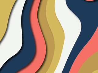 3D abstract paper art style, design layout for business presentations, flyers, posters, prints, decoration, cards, brochure cover.