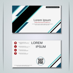 Modern business visiting card vector template