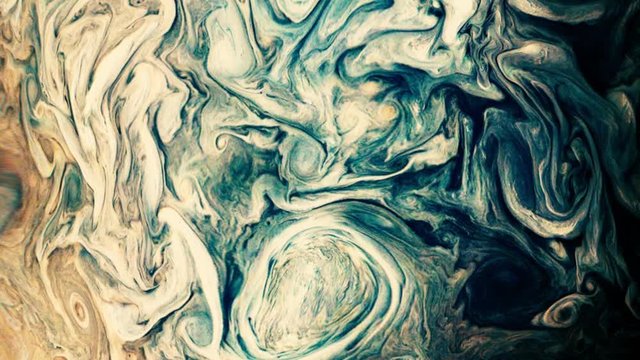Abstract background of Jupiter chaotic atmosphere storm turbulence . Contains public domain image by Nasa