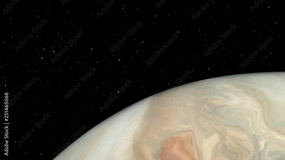 Wall mural jupiter turbolent storm atmosphere surface space view. contains public domain image by nasa
