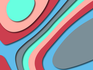 Obraz premium 3D abstract paper art style, design layout for business presentations, flyers, posters, prints, decoration, cards, brochure cover.