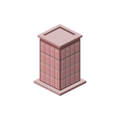 isometric office building. Element of color isometric building. Premium quality graphic design icon. Signs and symbols collection icon for websites, web design