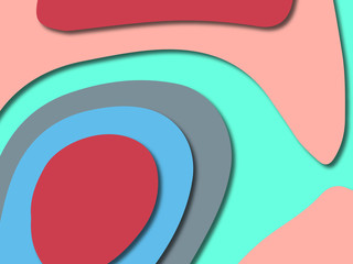 3D abstract paper art style, design layout for business presentations, flyers, posters, prints, decoration, cards, brochure cover.