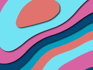 Obraz premium 3D abstract paper art style, design layout for business presentations, flyers, posters, prints, decoration, cards, brochure cover.