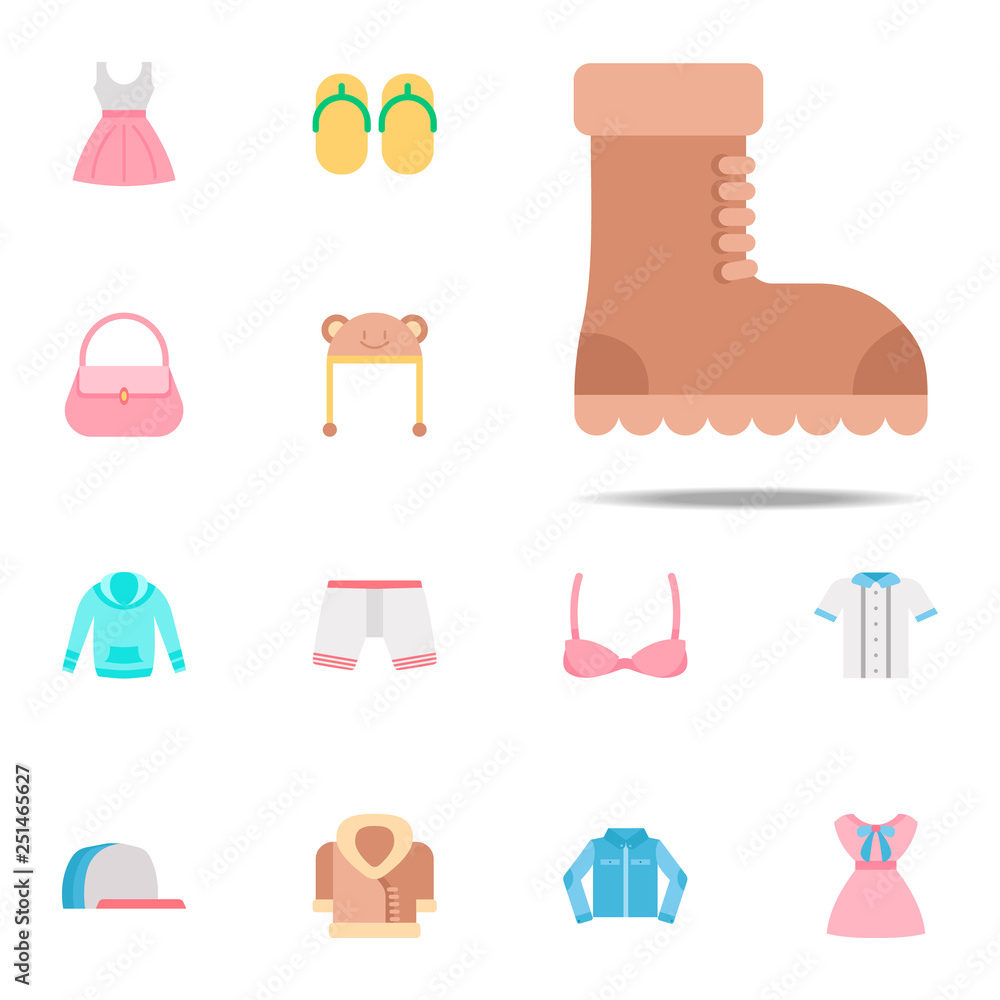 Aufkleber boot color icon. clothes icons universal set for web and mobile