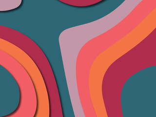 3D abstract paper art style, design layout for business presentations, flyers, posters, prints, decoration, cards, brochure cover.