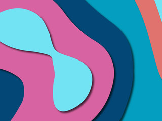 3D abstract paper art style, design layout for business presentations, flyers, posters, prints, decoration, cards, brochure cover.