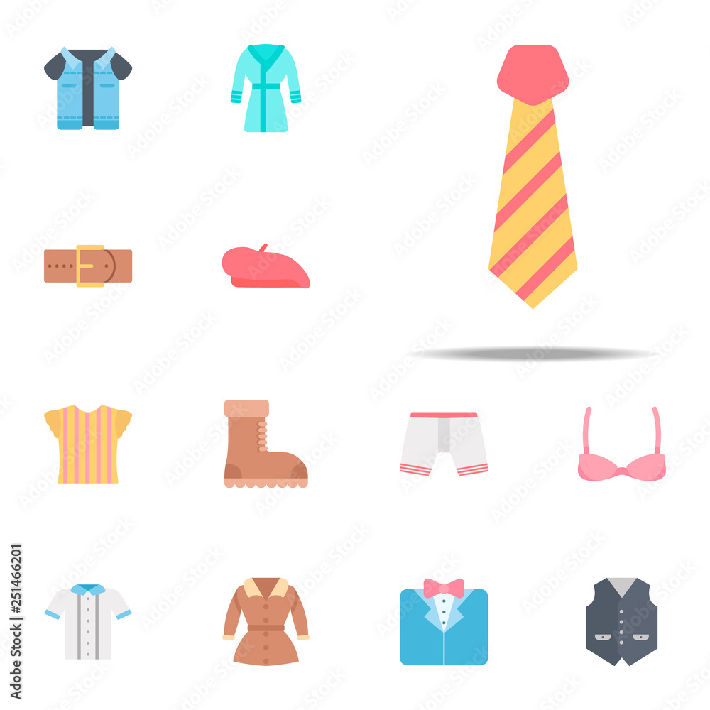 Poster tie color icon. clothes icons universal set for web and mobile