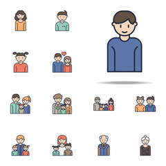son icon. Family icons universal set for web and mobile