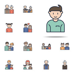 boy cartoon icon. Family icons universal set for web and mobile