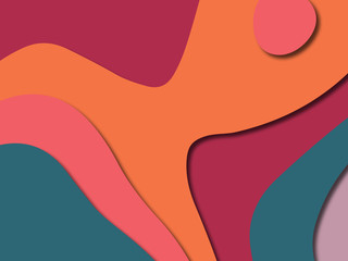 3D abstract paper art style, design layout for business presentations, flyers, posters, prints, decoration, cards, brochure cover.