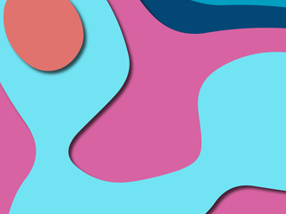 3D abstract paper art style, design layout for business presentations, flyers, posters, prints, decoration, cards, brochure cover.