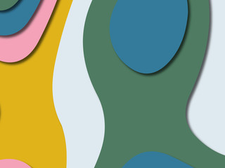 3D abstract paper art style, design layout for business presentations, flyers, posters, prints, decoration, cards, brochure cover.