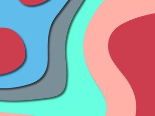 3D abstract paper art style, design layout for business presentations, flyers, posters, prints, decoration, cards, brochure cover.