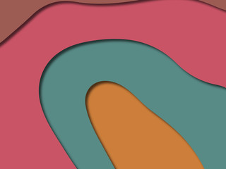 3D abstract paper art style, design layout for business presentations, flyers, posters, prints, decoration, cards, brochure cover.