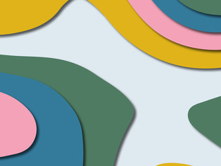 3D abstract paper art style, design layout for business presentations, flyers, posters, prints, decoration, cards, brochure cover.