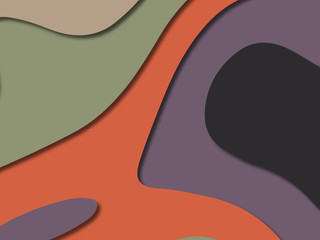 3D abstract paper art style, design layout for business presentations, flyers, posters, prints, decoration, cards, brochure cover.