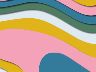 3D abstract paper art style, design layout for business presentations, flyers, posters, prints, decoration, cards, brochure cover.