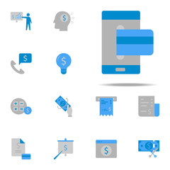 Banking, mobile, payment, credit card, money  icon. Finance & Money icons universal set for web and mobile