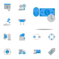 Clock, income, Money, icon. Finance & Money icons universal set for web and mobile