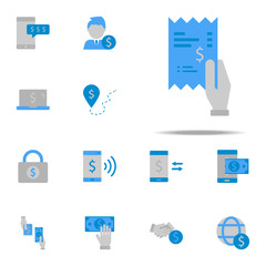 Hand, checkout, bill, receipt icon. Finance & Money icons universal set for web and mobile