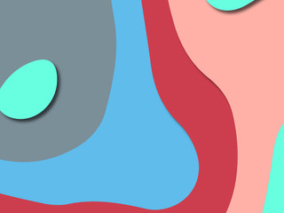 3D abstract paper art style, design layout for business presentations, flyers, posters, prints, decoration, cards, brochure cover.