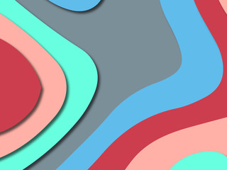 3D abstract paper art style, design layout for business presentations, flyers, posters, prints, decoration, cards, brochure cover.