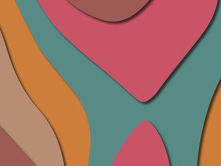 3D abstract paper art style, design layout for business presentations, flyers, posters, prints, decoration, cards, brochure cover.