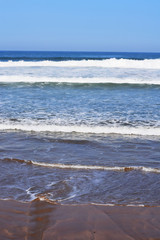 Hendaye France waves on the beach in summer