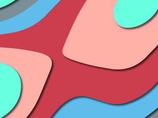 3D abstract paper art style, design layout for business presentations, flyers, posters, prints, decoration, cards, brochure cover.