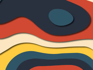 3D abstract paper art style, design layout for business presentations, flyers, posters, prints, decoration, cards, brochure cover.