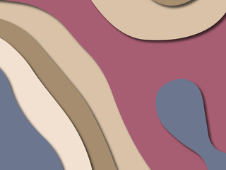 3D abstract paper art style, design layout for business presentations, flyers, posters, prints, decoration, cards, brochure cover.