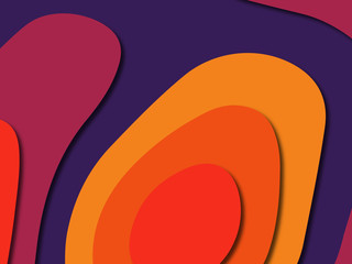 3D abstract paper art style, design layout for business presentations, flyers, posters, prints, decoration, cards, brochure cover.