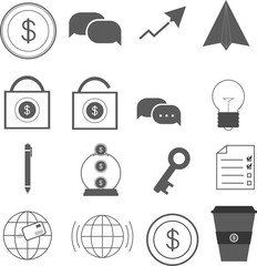 Fototapeta premium Business Icon Set