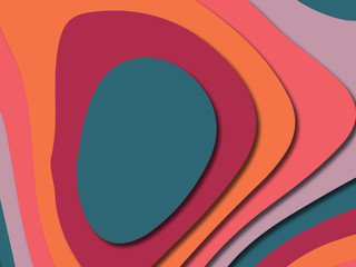 3D abstract paper art style, design layout for business presentations, flyers, posters, prints, decoration, cards, brochure cover.