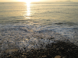 atardecer en costa peruana