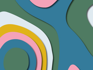 3D abstract paper art style, design layout for business presentations, flyers, posters, prints, decoration, cards, brochure cover.