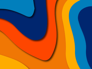 3D abstract paper art style, design layout for business presentations, flyers, posters, prints, decoration, cards, brochure cover.