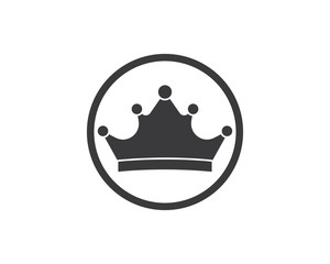 crown logo icon vector illustration