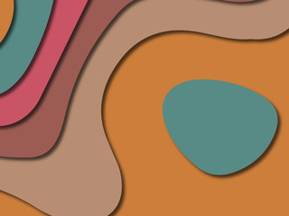 3D abstract paper art style, design layout for business presentations, flyers, posters, prints, decoration, cards, brochure cover.