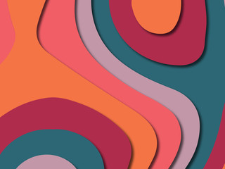 3D abstract paper art style, design layout for business presentations, flyers, posters, prints, decoration, cards, brochure cover.